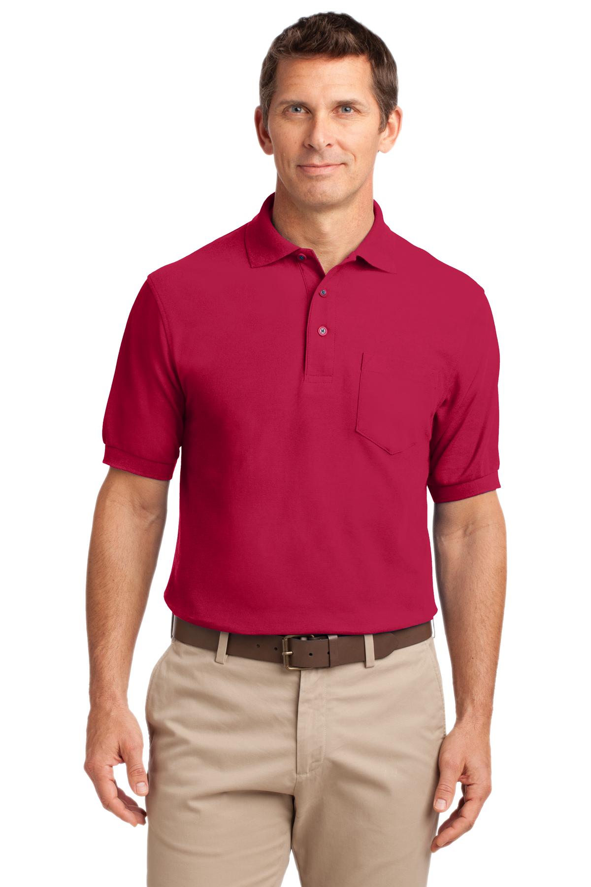 Port Authority ®  Tall Silk Touch™ Polo with Pocket. TLK500P - Angelheart Embroidery and Screen Printing